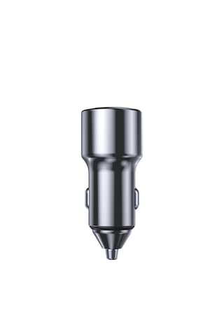 120 Watt Araç Içi Şarj Cihazı 3.1a Pd 55 Watt Hızlı Şarj Aleti Metal Çakmaklık Şarj Type C 3-port Işıklı Gri