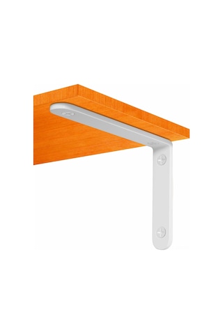 Xindoker 8 Adet Beyaz 100x150mm Metal L Şekilli Duvar Braketi, Yük Taşıyan Kayar Raf Destekçisi, Vidalı Dıy Duvar Kurulum Rafları Beyaz