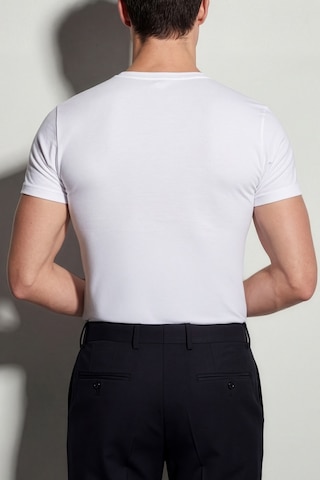 Auw Erkek Bisiklet Yaka Pamuklu Modal Basic T-shirt - Softfit Beyaz
