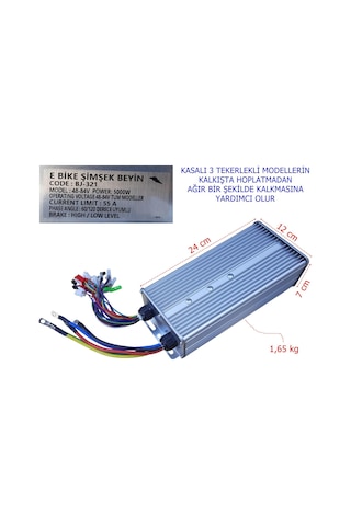 E-bis Hız Kontrol Cdi Akıllı Beyin 48-84v 5000w 55a Geniş Kasa E-bis Hız Kontrol Cdi Akıllı Beyin 48-84v 5000w 55a Geniş Kasa