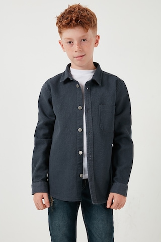 Lela Pamuklu Tek Cepli Düz Yaka Erkek Çocuk Gömlek Cf24W129140G Antrasit
