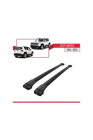 Jeep Limited 2014 Ve Sonrası İle Uyumlu Ace-1 Ara Atkı Tavan Barı Siyah