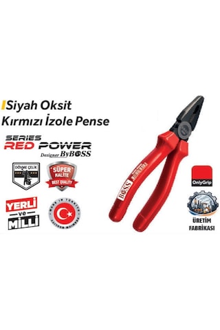 Boss 180 Mm Siyah 85606 Oksit Pense Kırmızı İzole 6 Adet