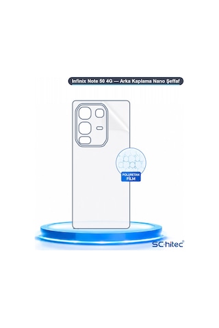 Infinix Note 50 4g Uyumlu Arka Yüzey Hidrojel Koruyucu Film 08618640