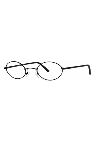 Sanches Unisex Oval Aksesuar Gözlük Siyah Metal Çerçeve Diğer