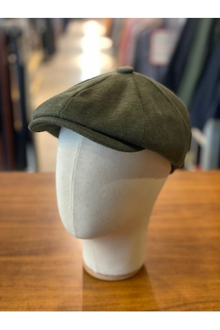 Peaky Blinders Tarz İngiliz Model Kaşe Kumaş Kasket Şapka Haki