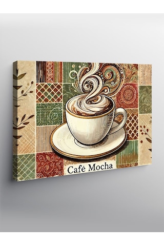 Kanvas Tablo Cafe Mocha Tasarımı 50cmx70cm
