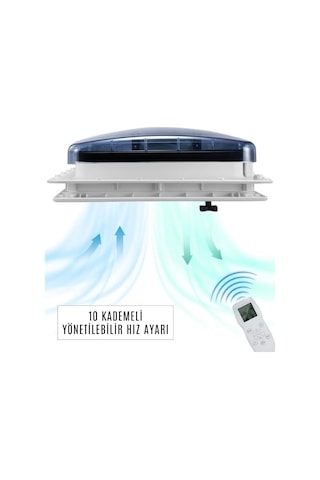 Suga Kumandalı Fanlı Hek 40x40cm 12v Çift Yönlü Yağmur Sensörlü-1014 Çok Renkli