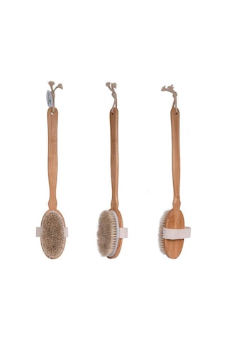 Doğal Ahşap Saplı Selülit Karşıtı At Kılı Fırçası