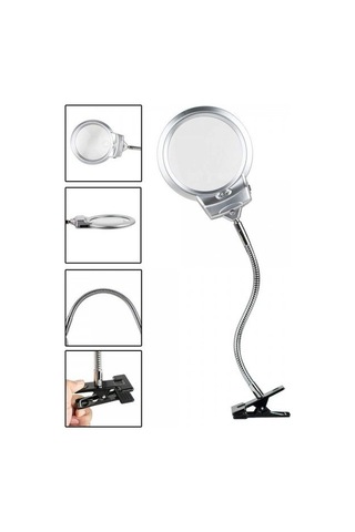 2.5x130 Mm 5x24 Mm Led Aydınlatmalı Büyüteç Mandallı-mg15124-c Tamirat Metal Hortumlu Okuma