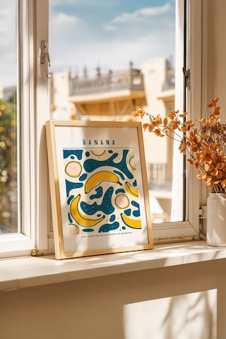 Bohem Mutfak Ritüeli Ahşap Çerçeveli Poster Tablo 180