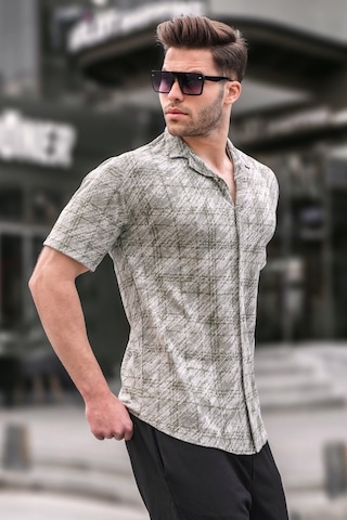 Madmext Erkek Mint Yeşili Klasik Yaka Regular Fit Kısa Kollu Gömlek 5583 Mint Yeşili