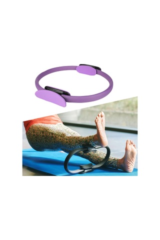 Suntek Pilates Fitness Halkası Cihazı Ekipmanı Ev Mor Mor