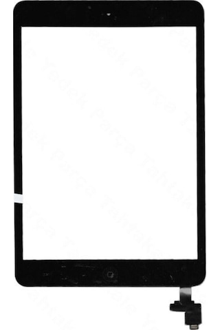 Apple Uyumlu iPad Mini 2 A1432 Butonlu Dokunmatik Siyah