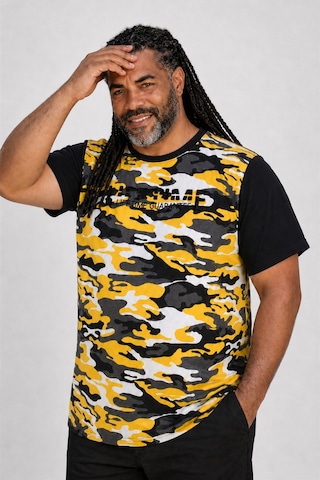 Starbattal Büyük Beden Shoulder Line Camouflage Erkek Tişört 23147 Hardal-1128
