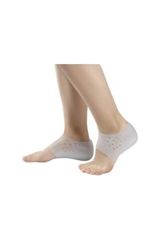 Bfc Trading Boy Uzatıcı Silikon Topuk Çorabı Gizli Topuk Yükseltici 3 Cm Beyaz Unisex