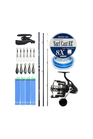 Yekoutdoor Profesyonel Olta Seti Shimano Kamış Alivio Surf T 425 Bx-g 4,25m 225g 3pc&savage Gear Sgs8 8000 Fd Olta Makinesi