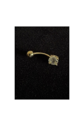 14 Ayar Altın Tektaş Göbek Piercing