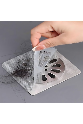 10 Adet Yapışkanlı Kullan At Lavabo Banyo Mutfak Gider Süzgeci Saç Kıl Tüy Toplayıcı Tel Süzgeç