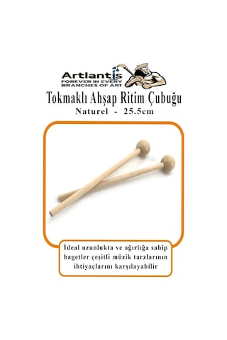 Tokmaklı Ahşap Ritim Çubuğu 6 Adet 3 Çift Okul Öncesi Eğitici Anaokulu Ritim Tokmağı Çubukları Çocuk Etkinlik Perkusyon Müzik Aleti