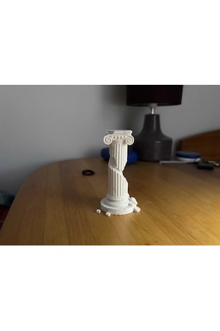 Buradabulabilirsin 3d Baskı Kırık İyonik Sütun Kalıntısı Dekoratif Antik Yunan Sütunu Masaüstü Maket Obje Beyaz Bbz