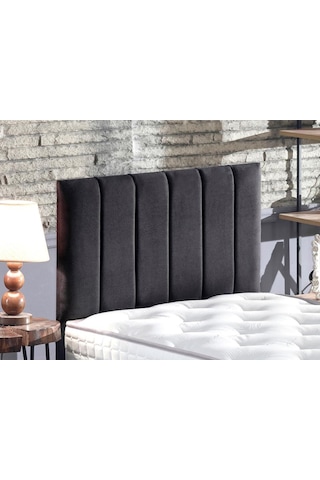 Nironyatak Piano Lite Tek Kişilik Yatak Başlığı - 90 Cm Siyah Kumaş Başlık