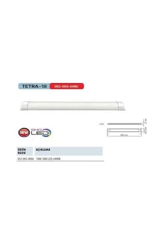 60Cm Led Armatür Beyaz (2 Adet) Beyaz