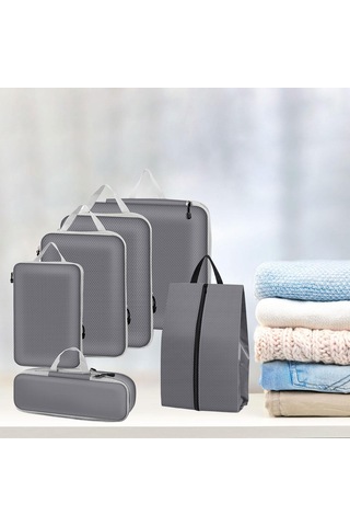Suntek 6x Bagaj Düzenleyici Torbalar Seyahat Essentials Gri Gri Diğer