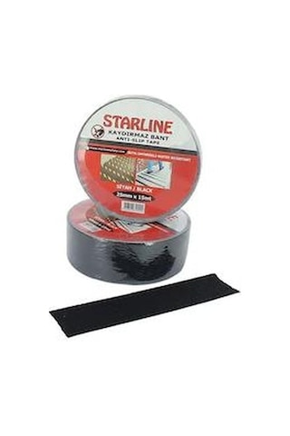 Kaydırmaz Bant 25 Mm 15 Metre Siyah Renk Yüksek Tutuş Starline Marka Suya Dayanıklı