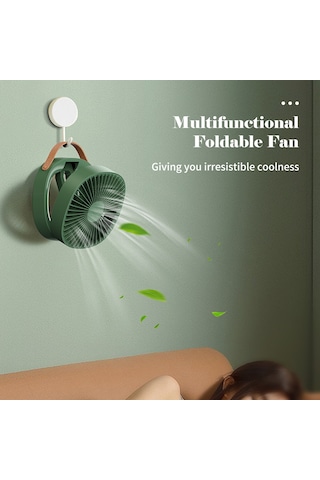 Honmex Taşınabilir Katlanabilir Masaüstü Fan 3 Hızlı Rüzgar Modu 2000mah Pil Usb Şarjlı Ev, Ofis, Seyahat İçin