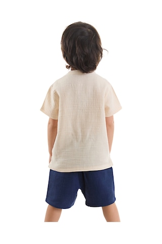 Denokids Erkek Bebek Çocuk Müslin Şort Gömlek Takım Çok Renkli