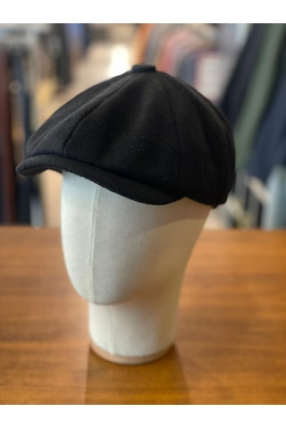 Hamze Peaky Blinders Tarz İngiliz Model Kaşe Kumaş Kasket Şapka Siyah