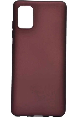 Samsung Uyumlu Galaxy A71 Kılıf Zore Premier Silikon Kapak Mürdüm