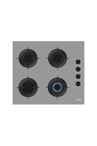 Carino 4 Fonksiyon Mekanik Gri Power Turbo 2'li Cam Ocaklı Ankastre Set Fırın+Ocak