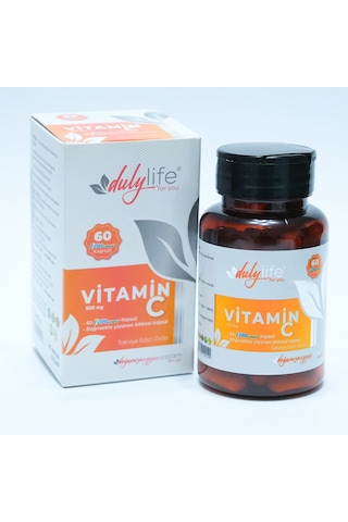Dulylife Vitamin C 60 Drcaps Takviye Edici Gıda 60 Kapsül