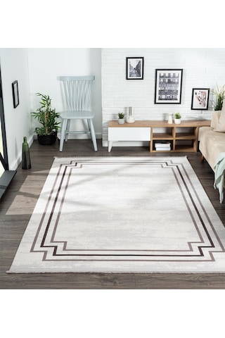 Trend 2803 Gri Salon, Mutfak, Yatak Odası Halısı - Makinede Yıkanabilir-1091 Gri