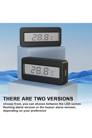 Yifomall Yüksek Hassasiyetli Akvaryum Termometresi: Büyük Lcd Ekran Ve Alarm Fonksiyonlu Su Sıcaklık Ölçer