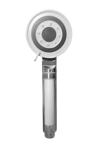 Rudi Armatür Filtreli/ Kireç Önleyici Beş Fonksiyonlu Krom Duş Başlığı Gri