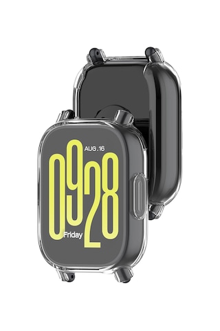 Xiaomi Redmi Watch 5 Active Şeffaf Silikon Kasa Ve Ekran Koruyucu