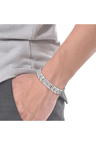 Lacoste Lacj2040117 Erkek Bileklik Metalik