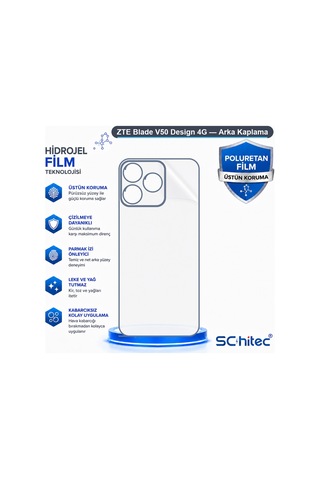 Zte Blade V50 Design 4g Uyumlu Arka Yüzey Hidrojel Koruyucu Film 22453220