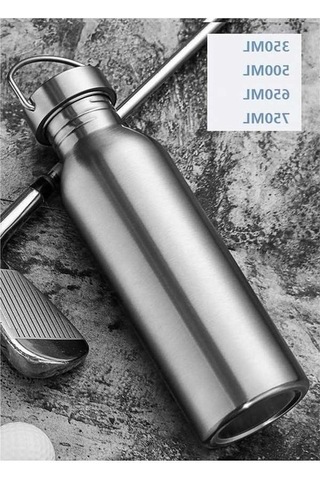 Pazly Yürüyüş Suntek Su Spor Şişesi 600 Ml Paslanmaz Çelik Bisiklet Lh Gri Gri