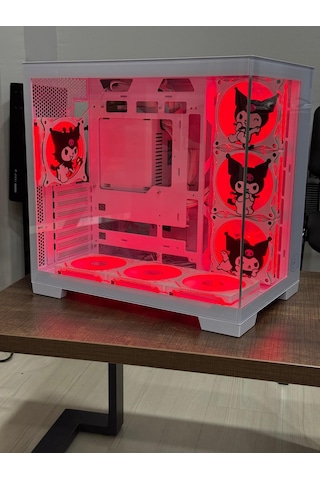 Gametech Kuromi Karakterli 7 Argb Fanlı Akvaryum Kasa Beyaz