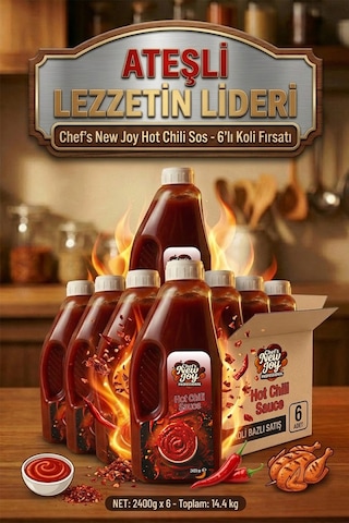 Hot Chili Sosu 2400 G X 6 Adet - 1 Koli Koli Bazlı Avantaj Paketi