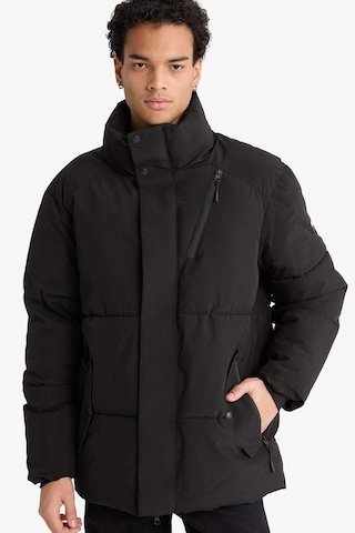 Defacto Su İtici Regular Fit Dik Yaka İç Cepli Fermuarlı Cepli Mont F5711ax25wnbk27 Siyah-bk27