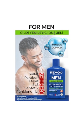 Revox Men Multi Mineral Kompleks Cildi Canlandırıcı Banyo Ve Duş Jeli 400 ML