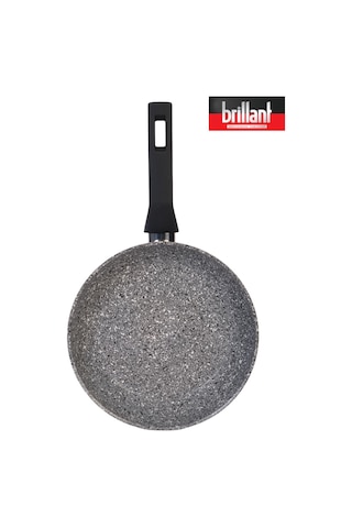 Brillant Lüks Granit 28 Cm Tava Yanmaz Yapışmaz Tava Gri
