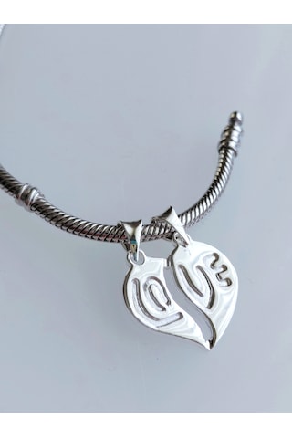 925 Ayar Gümüş Best Frıend Love Tasarım Charm
