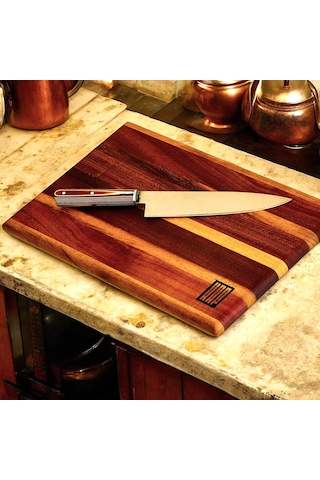 Kaf Ahşap Sapelli Edge Grain Kesme Tahtası Medium
