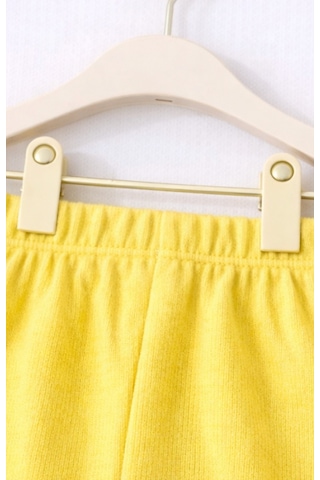 For My Baby Fitilli Kumaş 2 Li Kız Bebek Takım Şortlu Yazlık Sarı